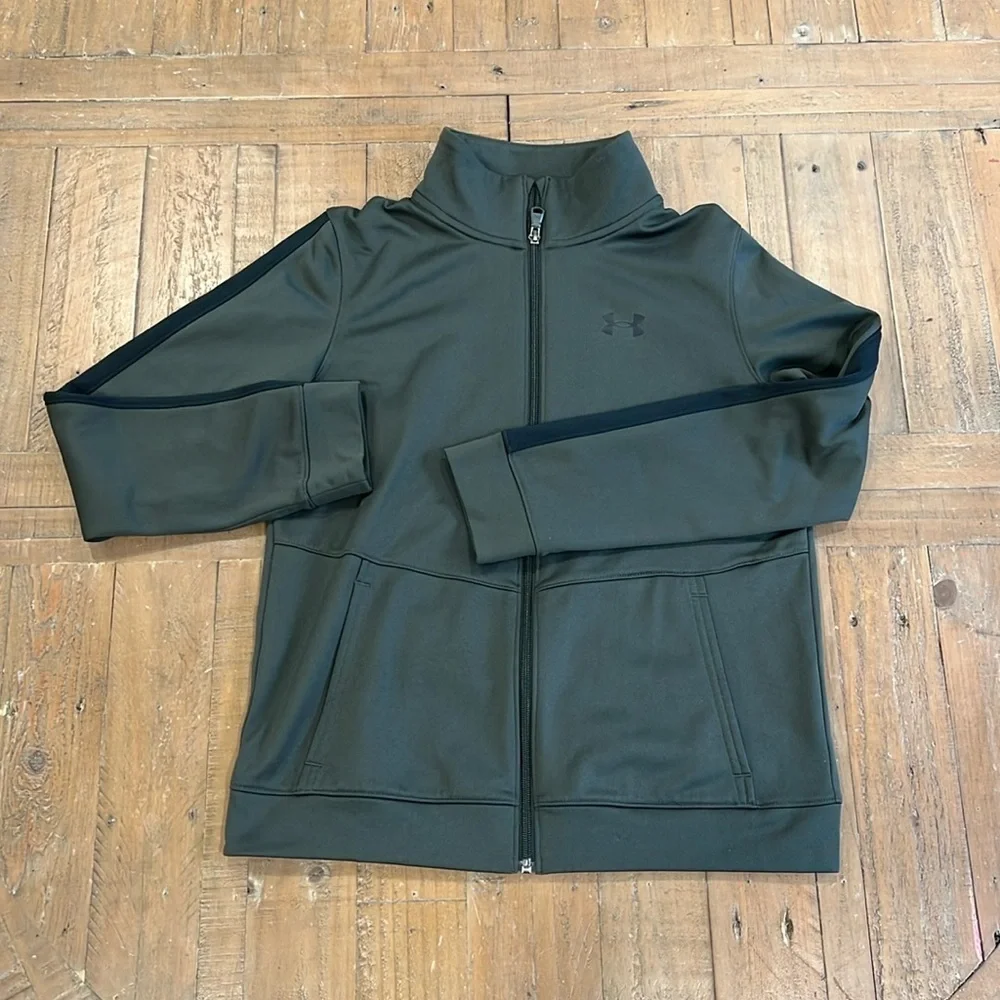 Under armour green full zip track jacket